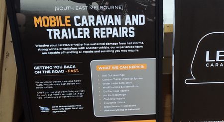 folding pavement sign